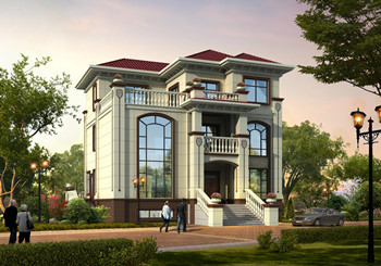 帶地下室的三層歐式別墅戶型設計圖，帶地下室農村自建房