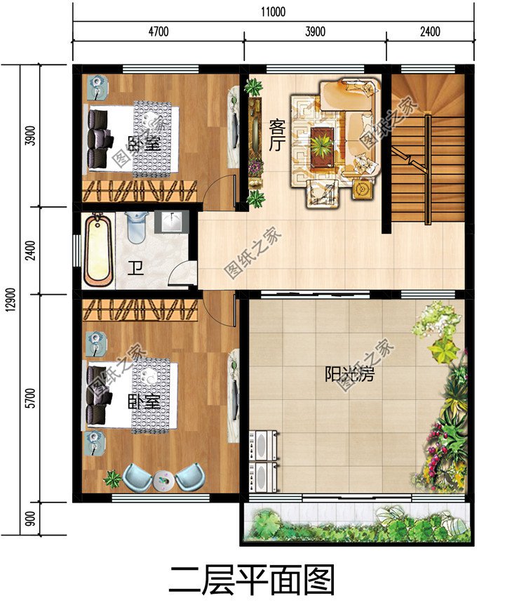 最美二層樓別墅圖片大全及全套建筑設計圖紙，20萬左右