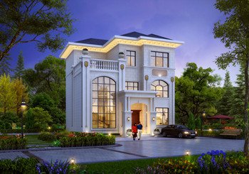 歐式三層小洋樓設計圖，歐式最美三層別墅外觀效果圖