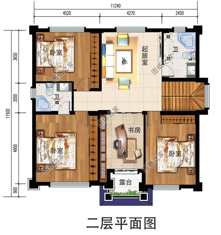 人氣頗高的三層新中式別墅方案，五種戶型，五種尺寸