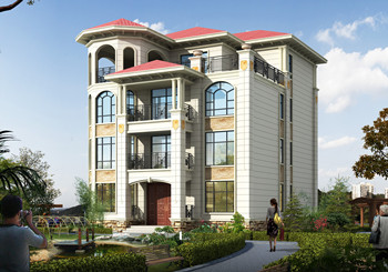 鄉(xiāng)墅建房三層半別墅設(shè)計圖紙，農(nóng)村四層豪宅戶型方案圖