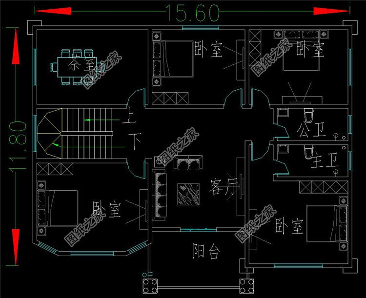 四層農村房子三層設計圖