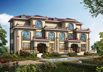 豪華三層歐式雙拼別墅設(shè)計圖紙,雙拼歐式別墅如何設(shè)計看這款