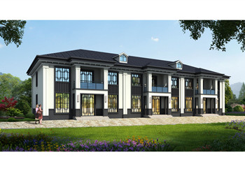 農村三兄弟三拼自建房屋設計圖紙，三拼別墅效果圖大全