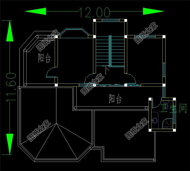 豪華三層別墅三層戶型圖