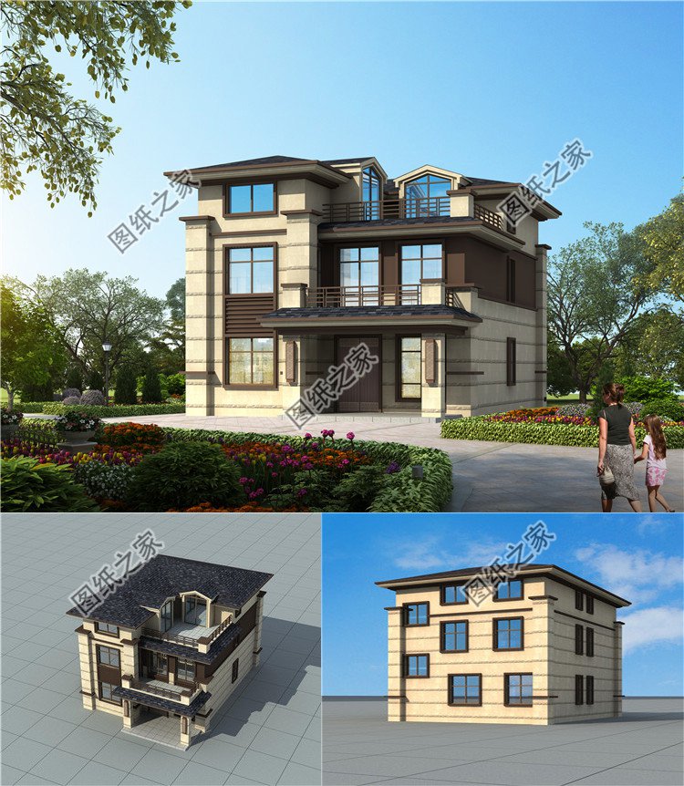 小戶型三層中式自建房戶型圖