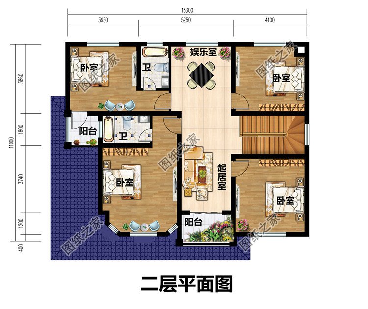新農村自建二層樓房戶型設計圖，簡單大氣，外觀漂亮精致