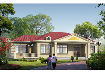 面寬22米農(nóng)村一層自建房別墅設(shè)計(jì)圖，大戶型平房方案