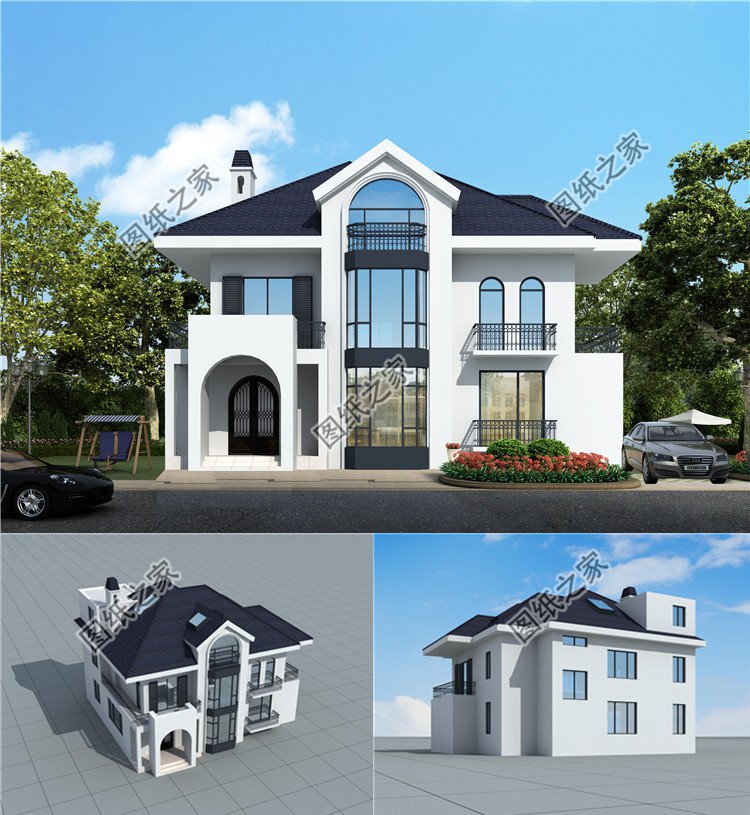 兩層半別墅設計圖效果圖