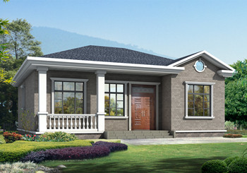 帶院子的一層農村別墅設計圖,造價不高,養老房首選!