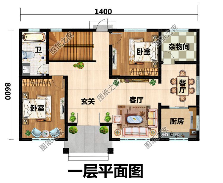 120平方米新農村二層自建房屋設計圖