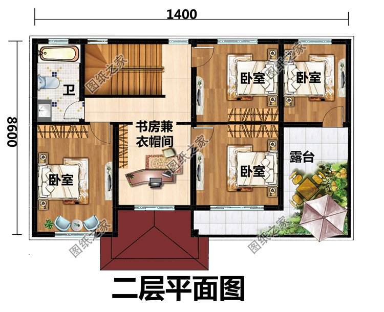 120平方米新農村二層自建房屋設計圖