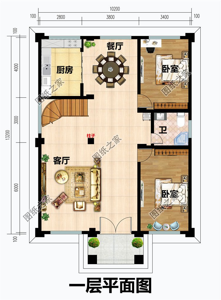 10X13米新款歐式三層別墅樓房