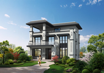 三層現代平頂別墅設計圖，簡約時尚百看不厭，外觀令人驚艷！