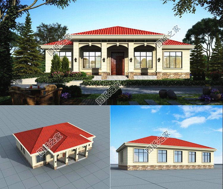 五套鄉下建房一層戶型圖，蓋好驚艷全村