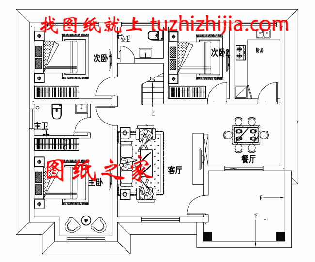 五套鄉下建房一層戶型圖，蓋好驚艷全村