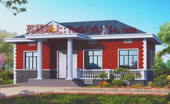 4款120平米左右農村小平房圖，造價10萬左右，鄰居紛紛效仿