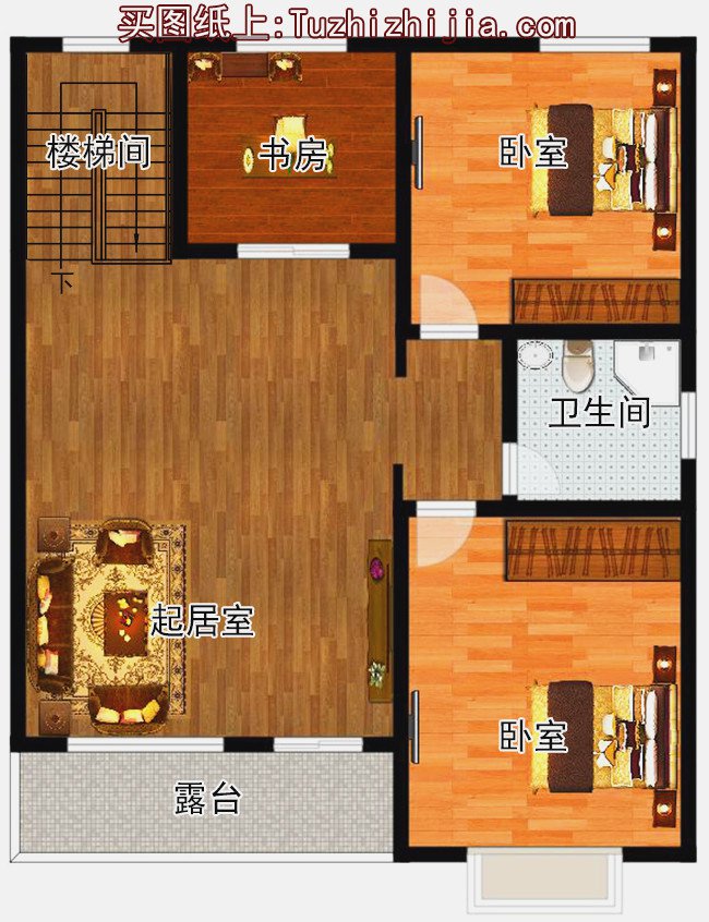 3款火爆了朋友圈的二層樓設計圖紙，造價15萬左右