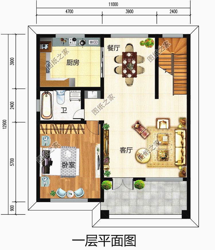 農村二層樓簡單大氣圖紙，讓城里人羨慕吧