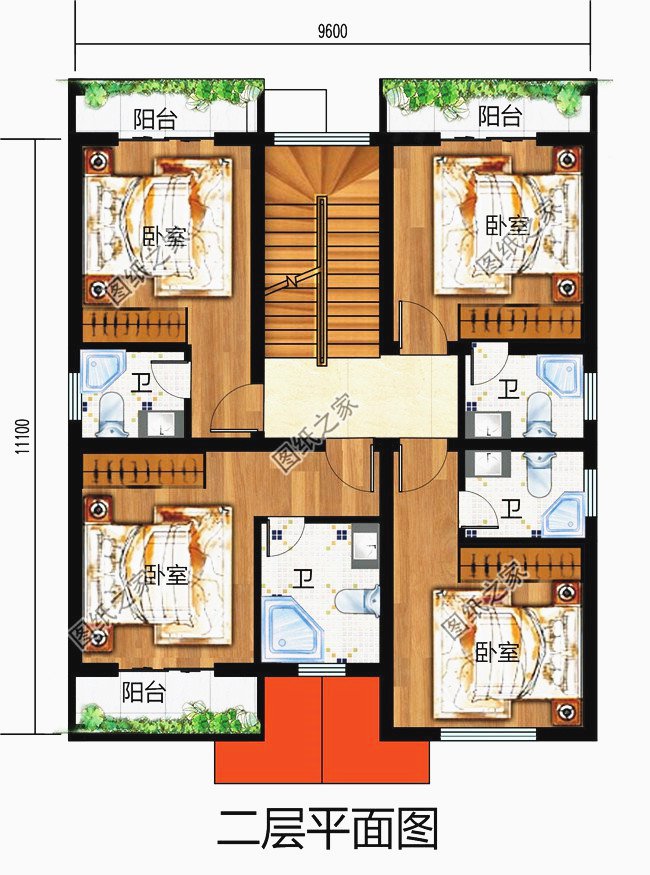 農村二層樓簡單大氣圖紙，讓城里人羨慕吧