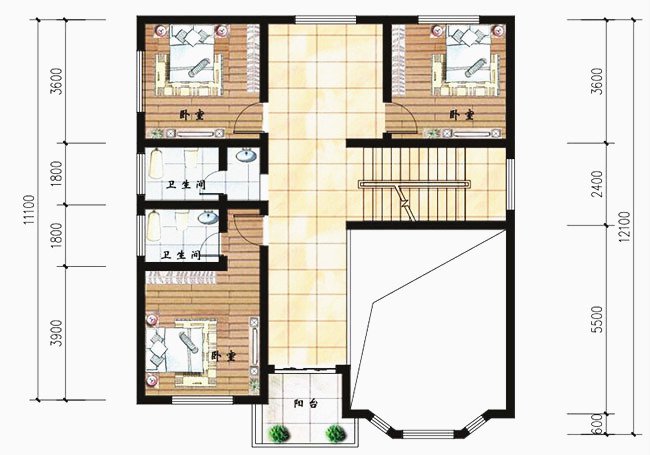 農村二層樓簡單大氣圖紙，讓城里人羨慕吧