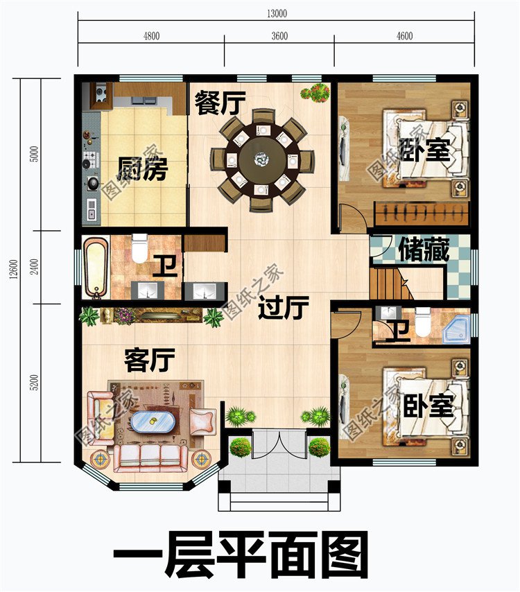 農村經典二層樓房設計圖紙