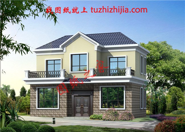 6套農村新款二層小別墅圖，造價15萬，心動不如行動！