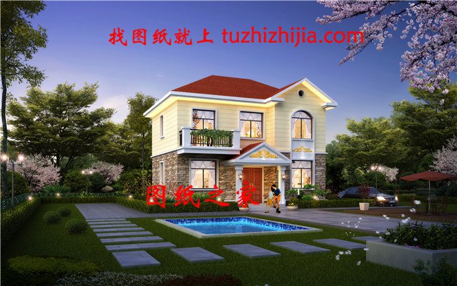 6套農村新款二層小別墅圖，造價15萬，心動不如行動！