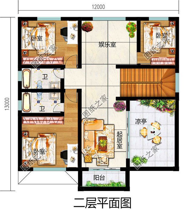 鄉下自建二層房設計圖紙，這四款總有一款是你中意的