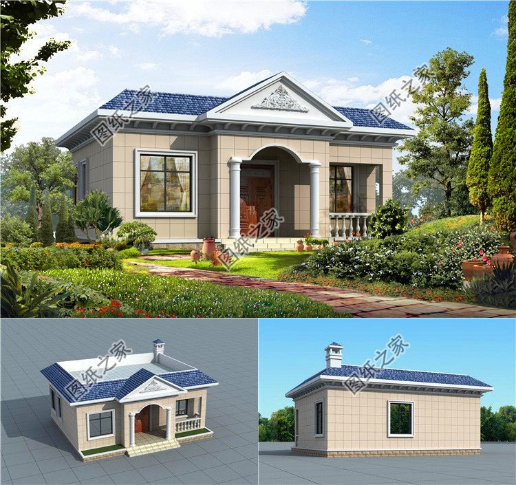 簡單大氣的一層平房設計圖紙，蓋好了就讓城里人羨慕吧