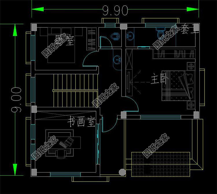 農村9米*9米建房圖，5套小戶型別墅超好看！