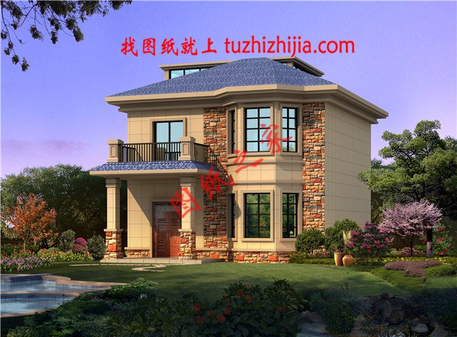 農村9米*9米建房圖，5套小戶型別墅超好看！