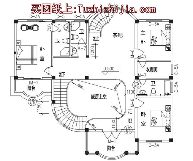 3款三層半四層別墅設計圖紙，造價50萬左右，布局簡直沒得挑