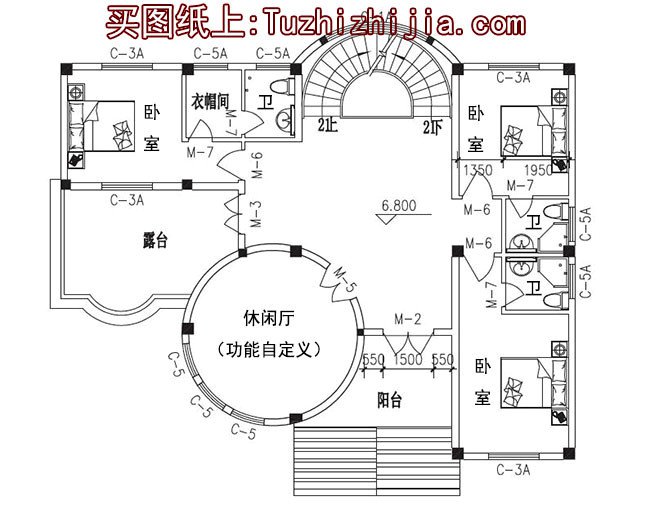 3款三層半四層別墅設計圖紙，造價50萬左右，布局簡直沒得挑