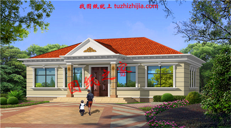 農村四室一廳的平房圖，8萬就能建起，讓你在村里脫穎而出