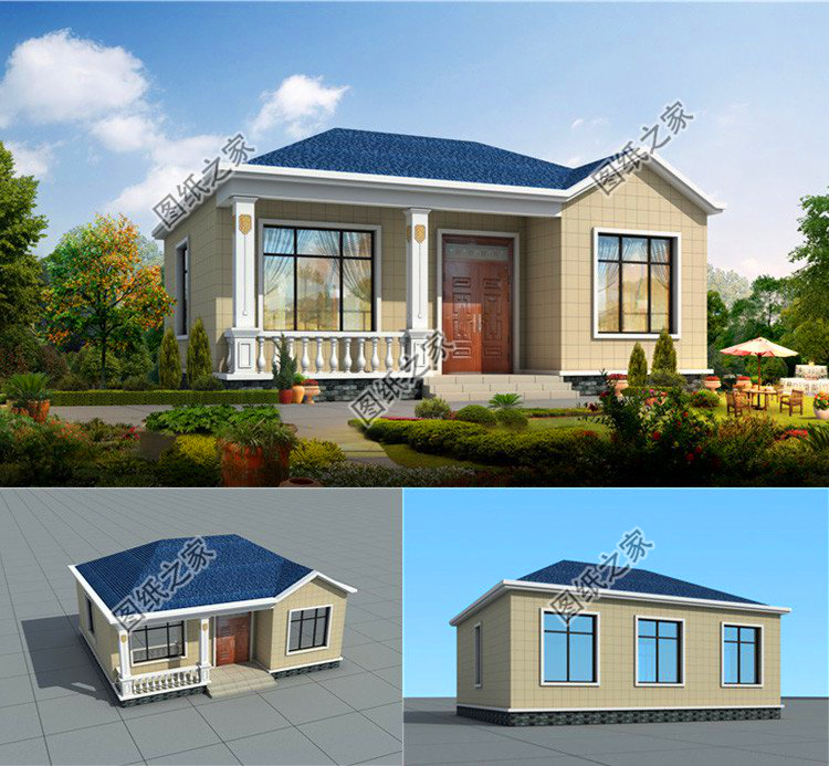 農村90平方米一層房子設計圖，每款不超10萬，再也不用為小宅基地發愁