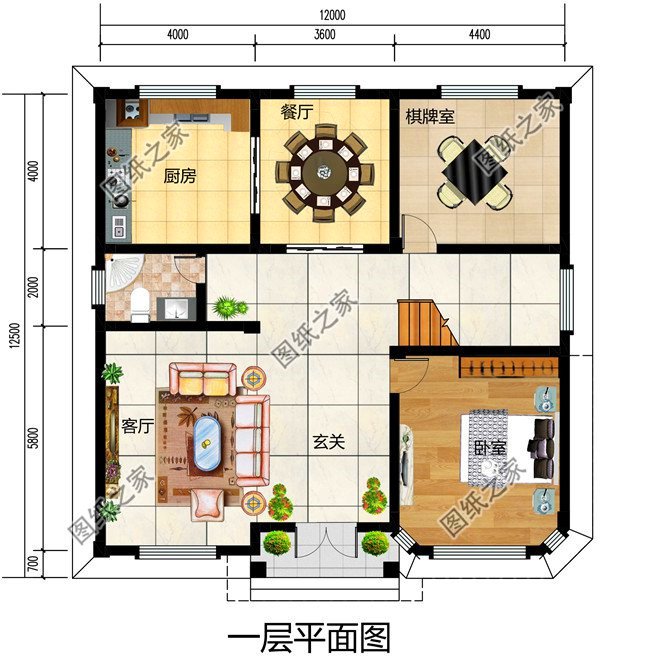 4套農村二層樓房普通設計圖，造價13萬左右，風格齊全，造價低