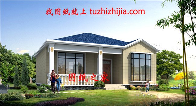 一層簡約自建房設(shè)計圖紙，造價不高，父母養(yǎng)老正合適