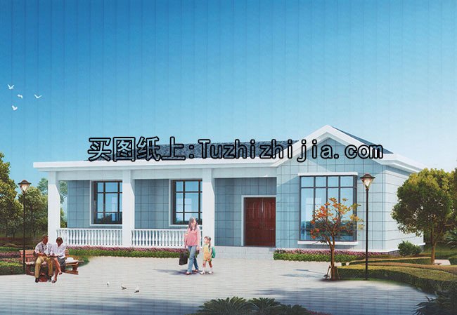 一層簡約自建房設(shè)計圖紙，造價不高，父母養(yǎng)老正合適