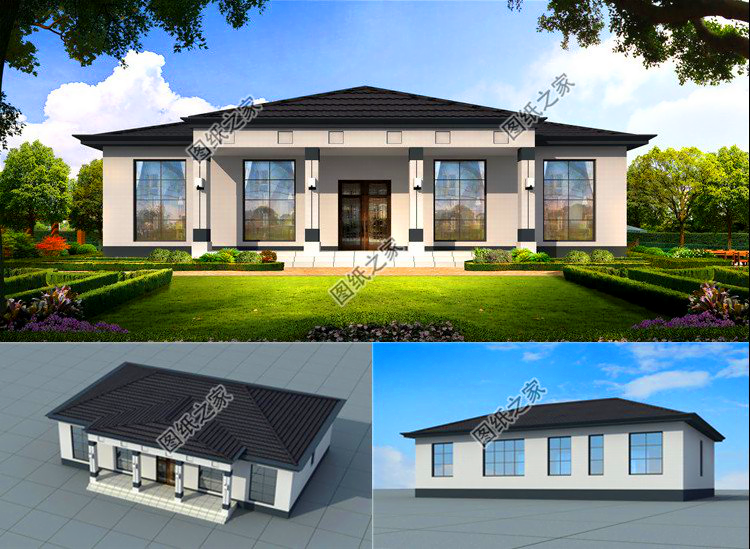 現代農村一層平房圖片，簡單大氣，看一眼你就忍不住想建