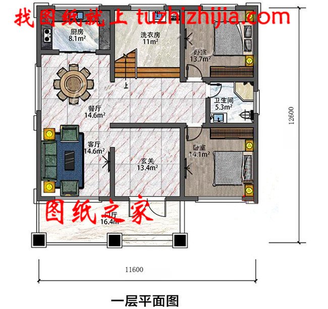6套農村20萬元二層小樓圖，這樣的房子蓋起來那是相當有面子的