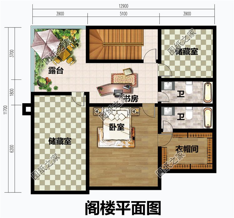 鄉(xiāng)下建房一層半戶型圖
