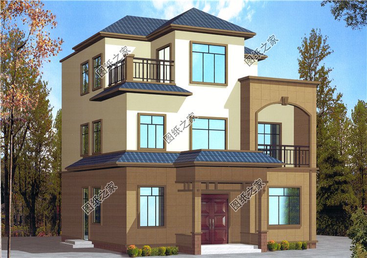 農村20萬元三層小樓效果圖，同學看了都羨慕