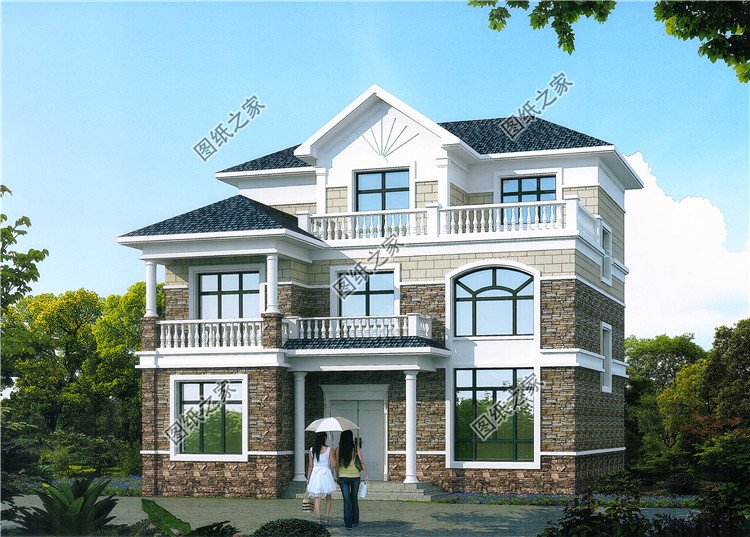 農村20萬元三層小樓效果圖，同學看了都羨慕