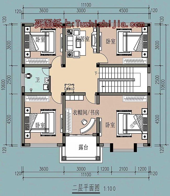 9米x12米農村自建房圖，戶型方正，建房前一定要了解