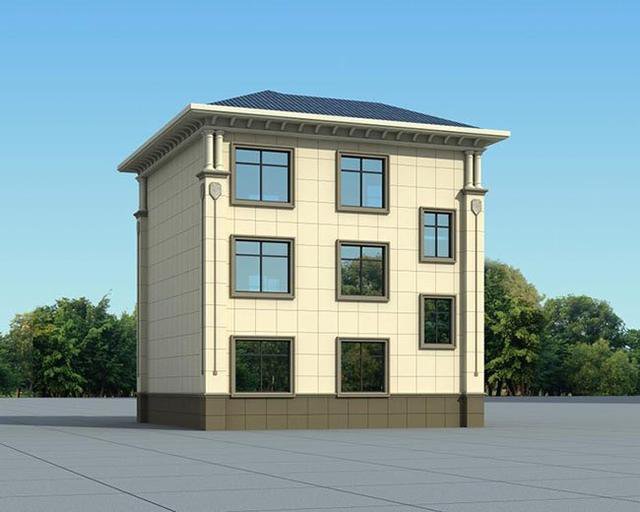 農村三層帶陽臺外觀圖，時尚大氣，我都想建了