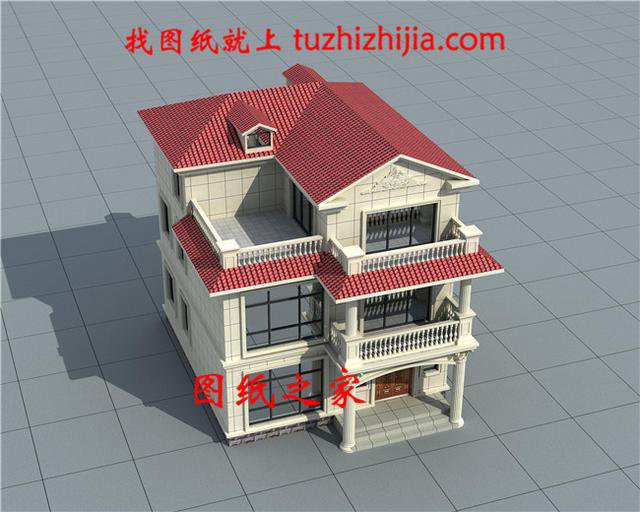 農村三層帶陽臺外觀圖，時尚大氣，我都想建了