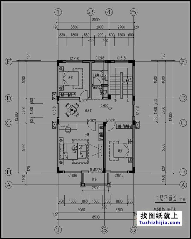 8*12自建房設計圖，外觀洋氣，簡單實用