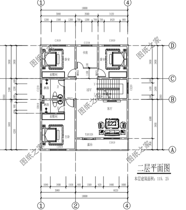 農村10x12米三層自建房設計圖給你備好了，是土豪的點進來