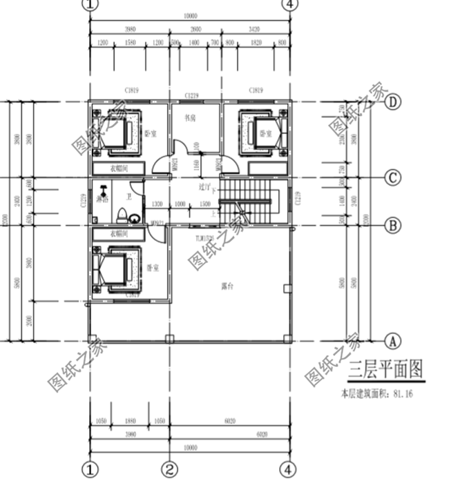 農村10x12米三層自建房設計圖給你備好了，是土豪的點進來